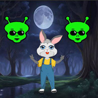 Free online html5 games - Rabbit Escape From Alien Forest game - WowEscape