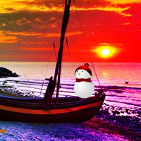 Free online html5 games - Christmas Beach Party Escape game - WowEscape