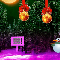 Free online html5 games - Christmas Red Ball Forest Escape game - WowEscape