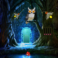 Free online html5 games - Escape from Fireflies Magical Forest game - WowEscape