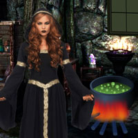 Free online html5 games - Escape the Girl from Witch game - WowEscape