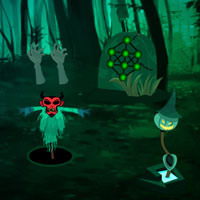 Free online html5 games - Halloween Awful Forest Escape game - WowEscape