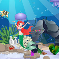 Free online html5 games - Mini Mermaid Escape game 