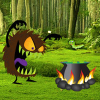 Free online html5 games - Monster Magical Forest Escape game - WowEscape