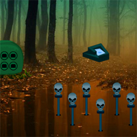 Free online html5 games - Mystical Halloween Forest Escape game 