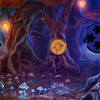 Free online html5 games - Mystical Night Forest Escape  game 