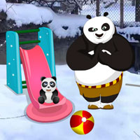 Free online html5 games - Panda Snow World Escape game - WowEscape