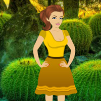 Free online html5 games - Rescue Girl from Desert Cactus game - WowEscape