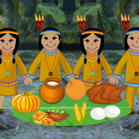 Free online html5 games - Thanksgiving Party in Tribal Village game - WowEscape