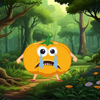 Free online html5 games - Assist Fallen Down Pumpkin game 