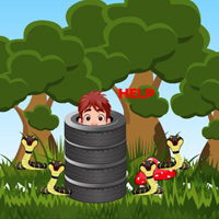 Free online html5 games - Boy Escape From Snake game - WowEscape
