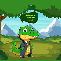 Free online html5 games - Crocodile Reach The Pond game - WowEscape