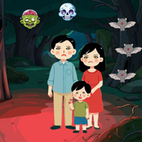 Free online html5 games - Devil Forest Family Escape game - WowEscape 