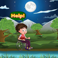 Free online html5 games - Disabled Boy Escaped Forest game - WowEscape