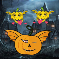 Free online html5 games - Flying Pumpkin Land Escape game 