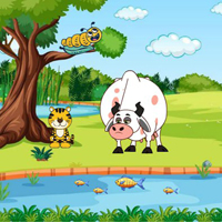 Free online html5 games - Locate The Cow Calf game - WowEscape