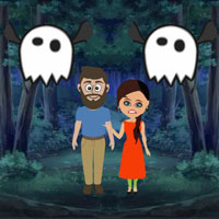 Free online html5 games - Pair Escaped Terrifying Woodland game - WowEscape 