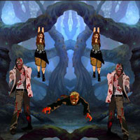 Free online html5 games - Perilous Zombie Woodland Escape game - WowEscape