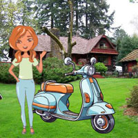 Free online html5 games - Reeta Seeking Her Vespa game - WowEscape 