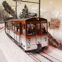 Snow Train Track Escape HTML5