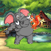 Free online html5 escape games - Squirrel Trapped To Giant Elephant