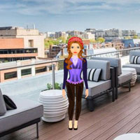 Terrace Restaurant Girl Escape HTML5