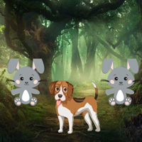 Free online html5 games -  Puppy Escape From Bunny Land game - WowEscape 