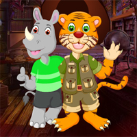 Free online html5 games - Games4king Tiger And Rhinoceros Rescue  game 