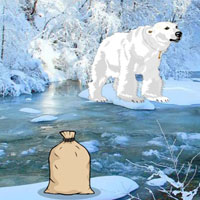 Snow Polar Bear Forest Escape HTML5