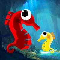 Free online html5 games - Rescue The Seahorse Baby game 