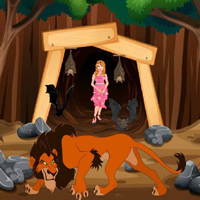 Free online html5 games - Girl Rescue From Lion 03 HTML5 game 