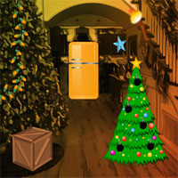 Free online html5 games - Christmas Decorated Room Escape game - WowEscape 