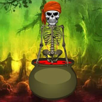 Free online html5 games - Halloween Witch Cauldron Escape HTML5 game 