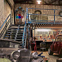 Free online html5 games - Desolate Car Shed Escape game - WowEscape 