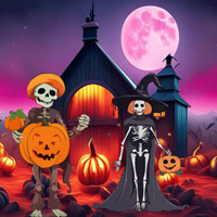 Free online html5 games - Pumpkin Skeleton Pair Escape HTML5 game 