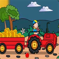 Free online html5 games - Hay Tractor Escape Games2Jolly game - WowEscape 