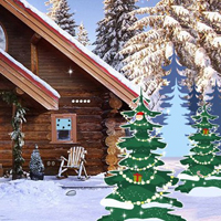 Free online html5 games - GFG Snowfall Christmas Cabin Escape game - WowEscape 