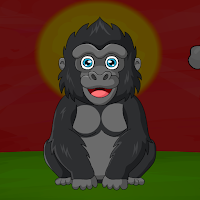 Free online html5 games - G2J Black Baby Gorilla Escape game 