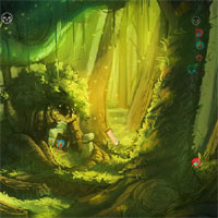 Free online html5 games - Green Forest House Escape game 