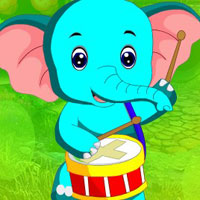 Free online html5 games -  G4K Blue Elephant Escape game 