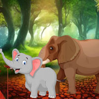 Free online html5 games - Save The Little Elephant  game - WowEscape 