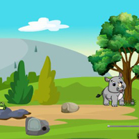 Free online html5 games - G4E Little Rhino Escape game 
