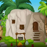 Free online html5 games - G4k Savage Caveman Escape  game 