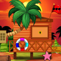 Free online html5 games - G2J Beach Hut Man Escape game 