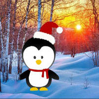 Free online html5 games - Christmas Sunset Forest Escape HTML5 game 